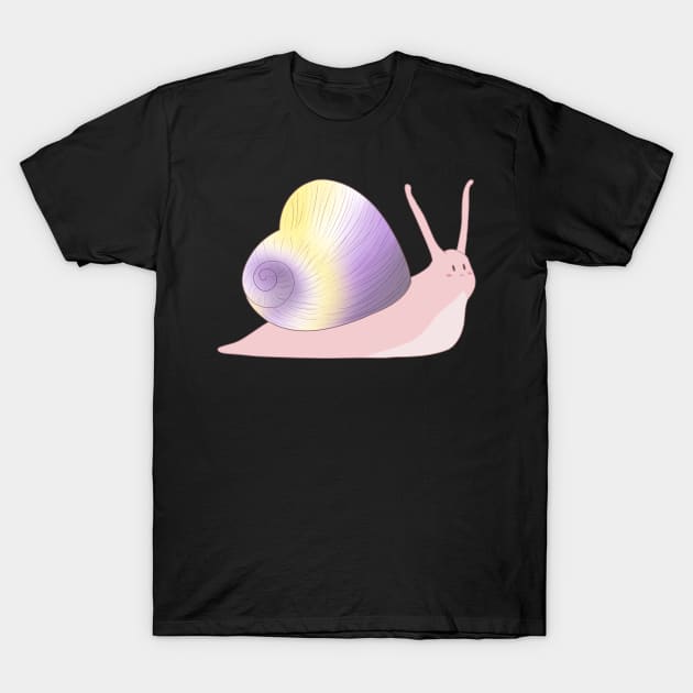 NB Pride Love Heart Snail T-Shirt by celestialuka